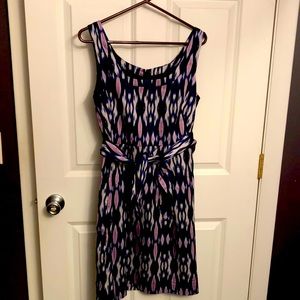 Anne Taylor purple and blue dress